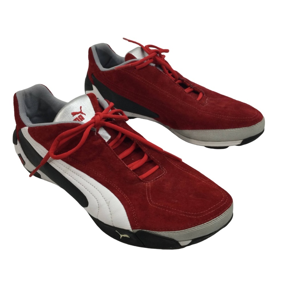 Puma Tour Cat Lo Red Suede Leather Shoe Mens Size 11.5 US